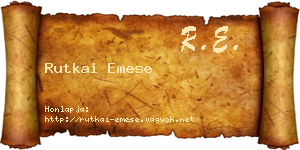 Rutkai Emese névjegykártya