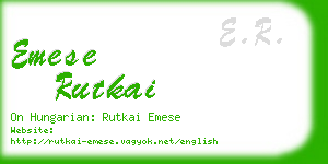 emese rutkai business card